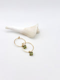 VERA - peridot drop hoops